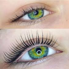 Client lashes before and after photo